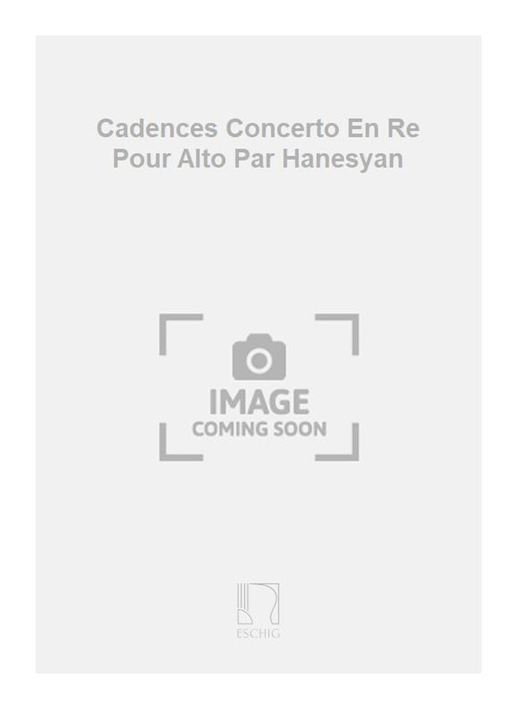 Cadences Concerto En Re Pour Alto Par Hanesyan